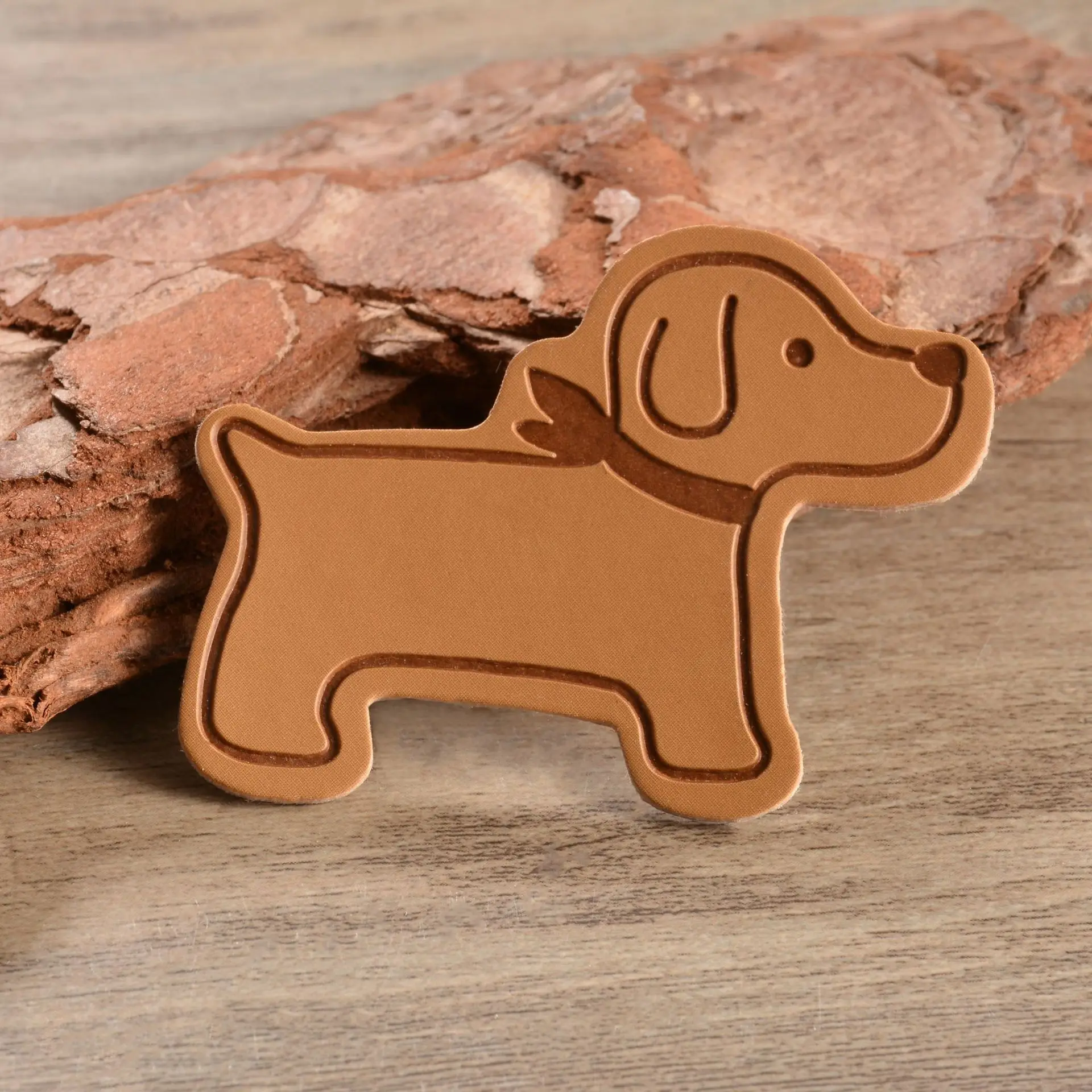 Кожаная нашивка Овальный квадратный значок нашивки в полоску для одежды