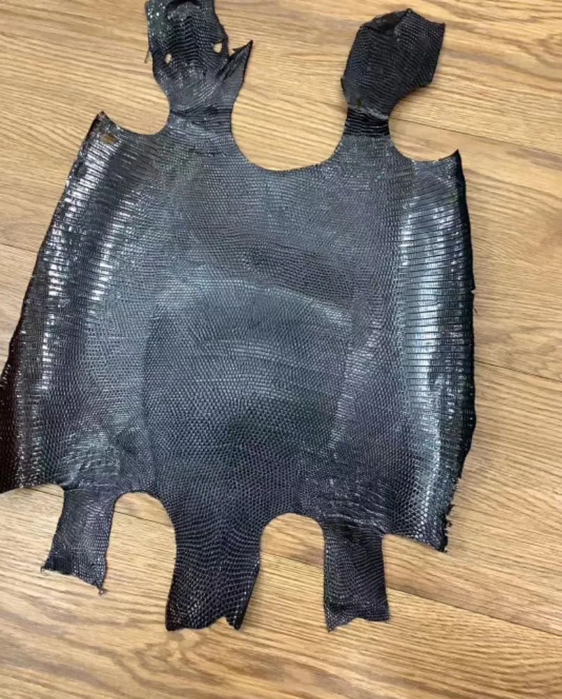 Натуральная кожа ремесло Кожа Ящерицы коричневый черный цельный кусок ширина