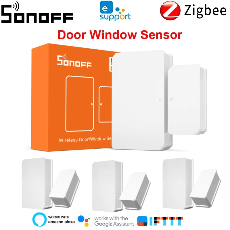 

SONOFF SNZB-04 ZigBee Wireless Door/Window Sensor Open / Closed Detectors E-WeLink Smart Home Security Works With ZigBee Bridge