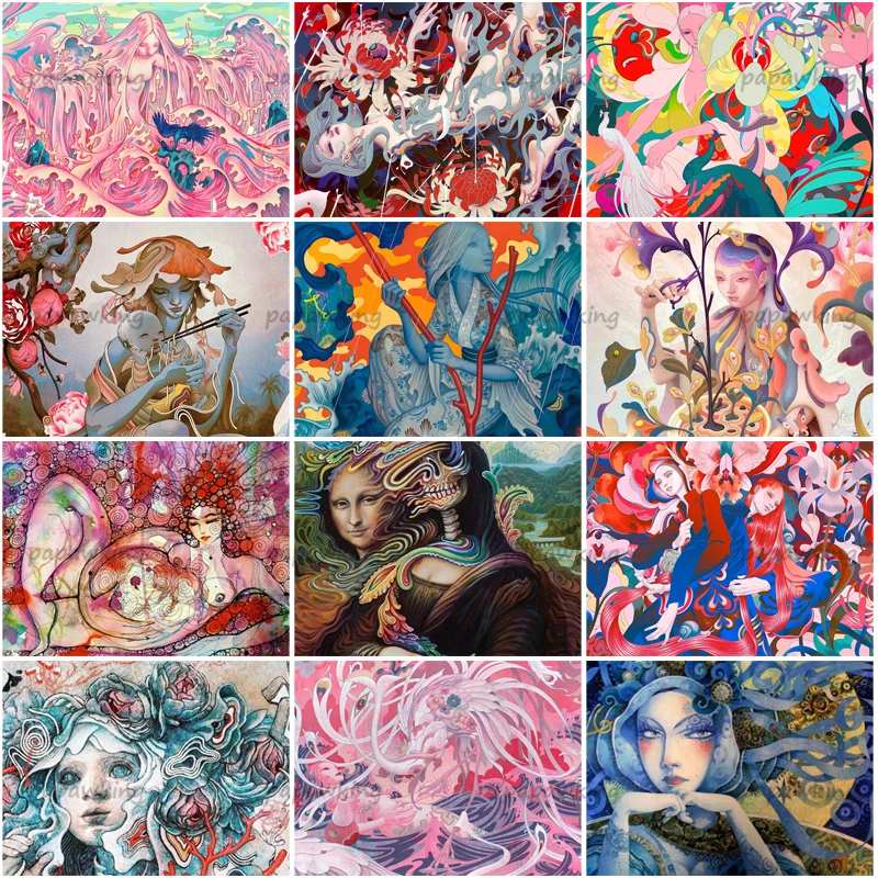 

Abstract Oil Style Graffiti Diamond Painting Face Portrait Full Diamond Embroidery Cross Stitch Mosaic Kit Home Decoration Gifts