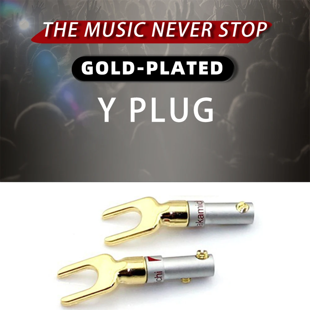 4 пары/8 шт. латунные позолоченные и посеребренные вилки для колонок|plug audio|plug