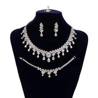 jewelry set hadiyana fashion shiny necklace bracelet ring earrings womens accessories bn7898 parure bijoux femme