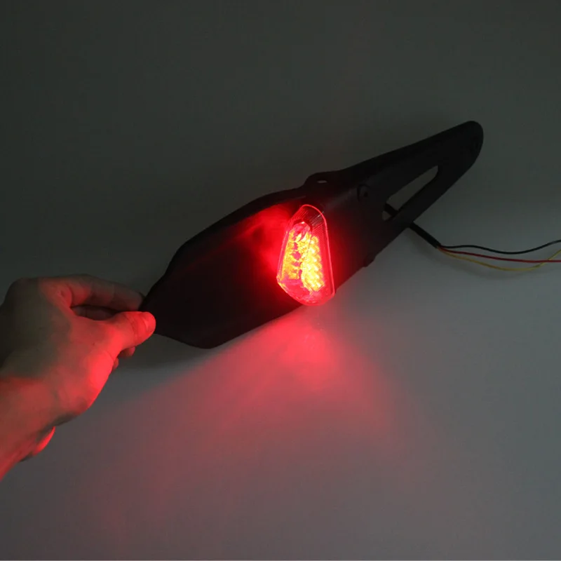 Дым светодиодный фонарь светильник заднее крыло задние фонари для Honda Suzuki Байк