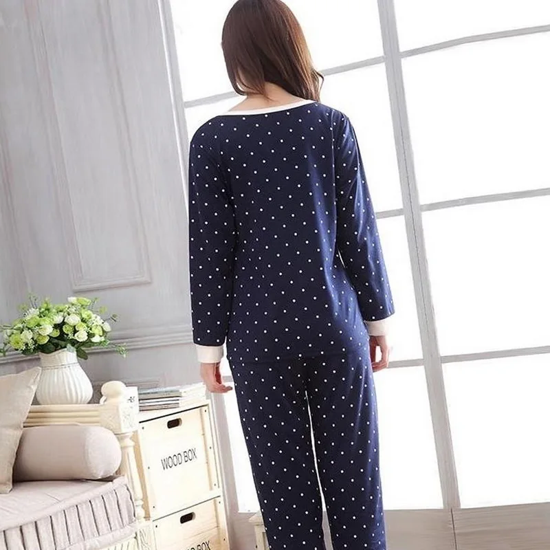 Women Cartoon Print Pajamas Sets Sleepwears Fashion Female Cute Autumn Homewears Long Sleeve Sweatshirts And Sweatpants | Женская одежда