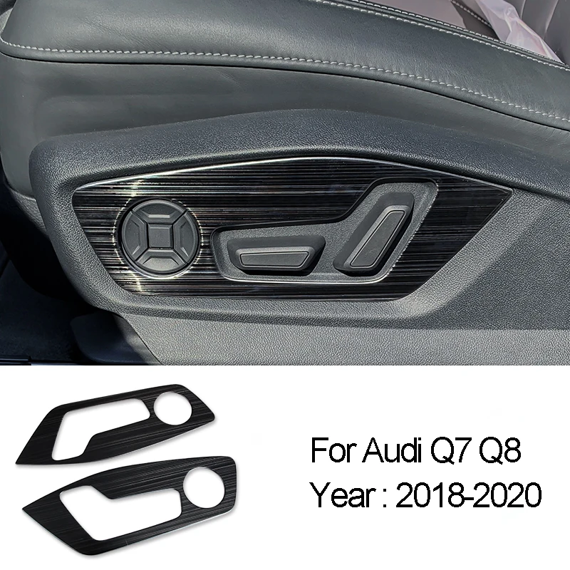Кнопки регулировки панели автомобильного сиденья двери наклейки Обложка для Audi