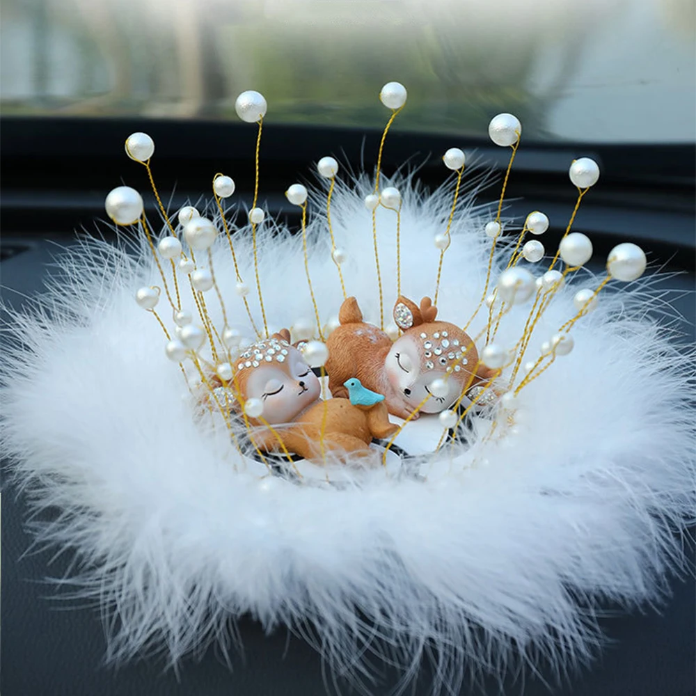 Нескользящий коврик с большими перьями и жемчугом Нескользящая подушка