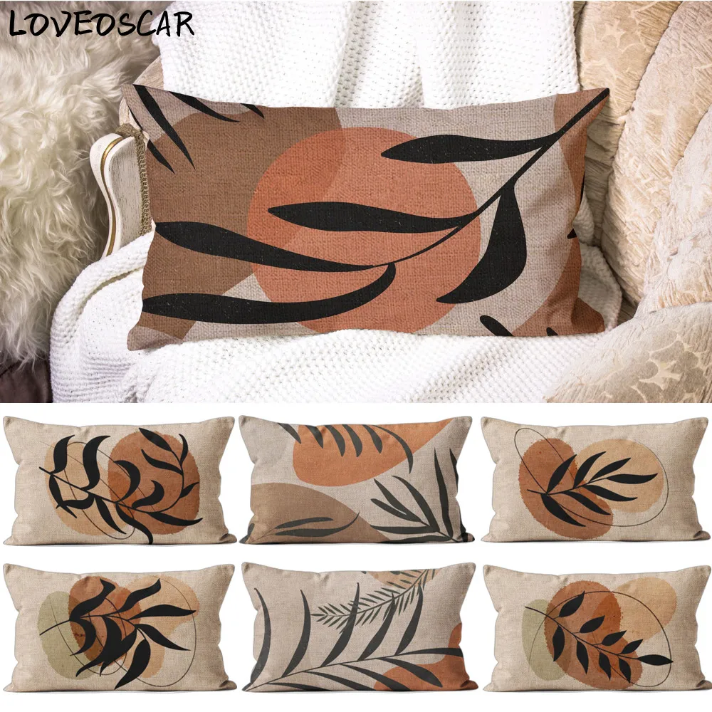

Прямоугольные скандинавские африканские классические листья растения Тропическое украшение для террасы наволочка 30x50 наволочка Защитная ...