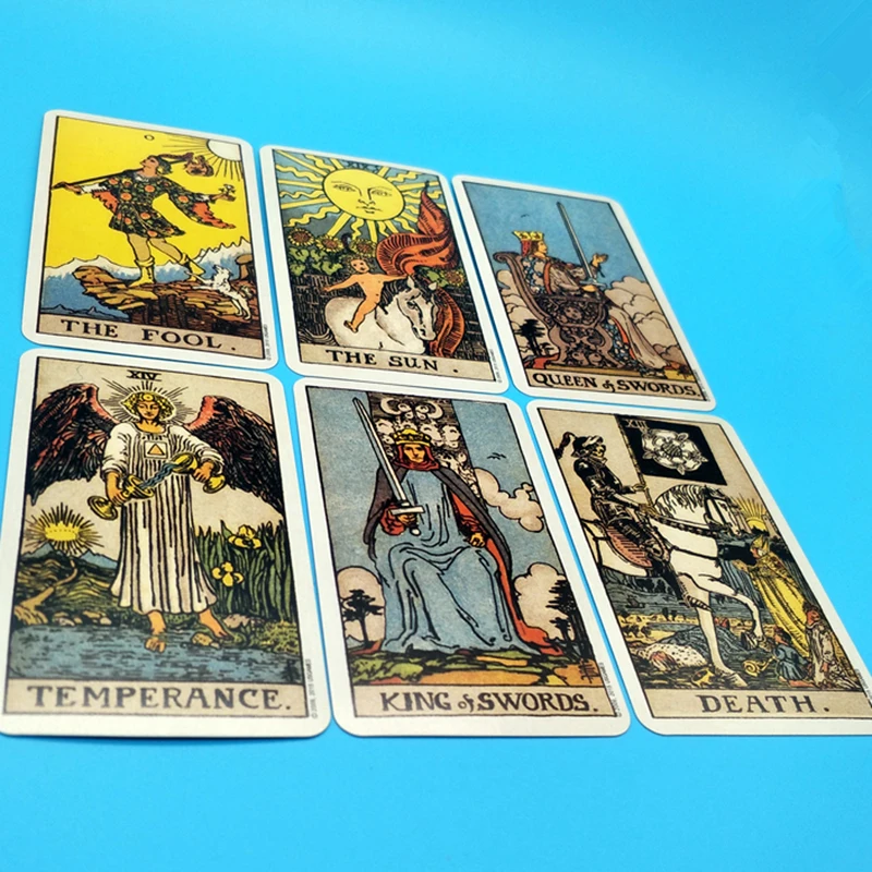 Полный английский лучистый Райдер Wait Tarot Cards Smith Witch колода семейная настольная
