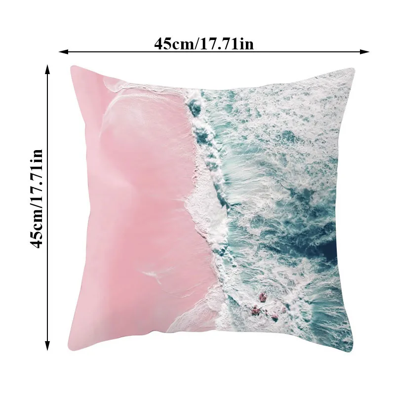 

New Household Goods Pink Cushion Cover Nordic Style Peach Skin Pillowcase Simplicity Soft Pillowcase Comfortable Pillowcase