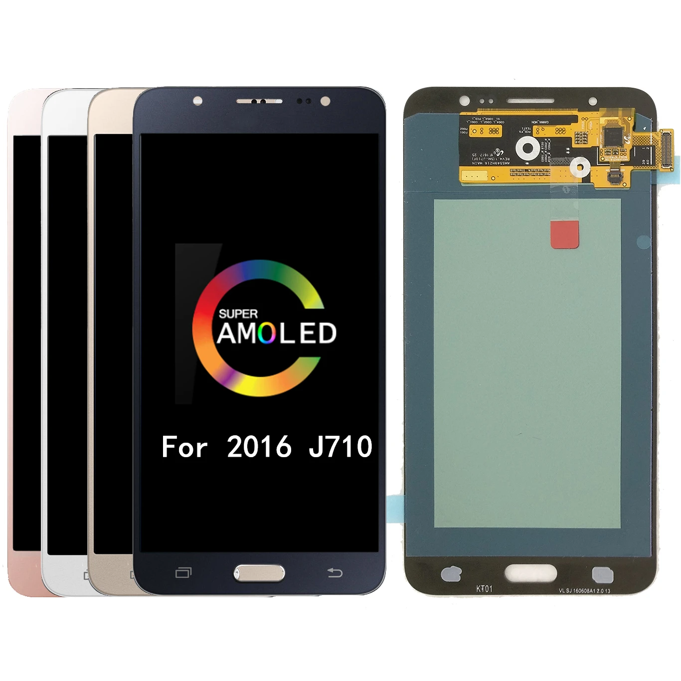 ЖК дисплей дигитайзер сенсорного экрана регулируемая яркость для Samsung Galaxy J7 2016