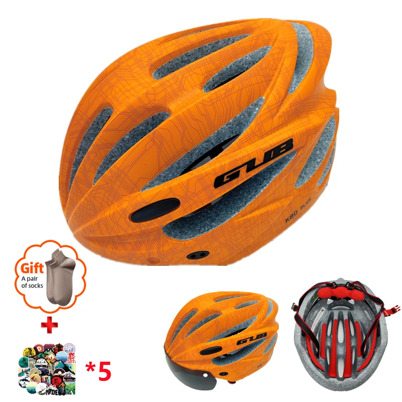 

GUB Сверхлегкий велосипедный защитный шлем со съемными линзами, солнцезащитный козырек, магнитные очки, MTB Горный Дорожный велосипед, шлем дл...