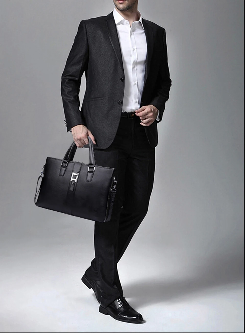 

Деловая сумка А4 для офисных документов, кожаная сумка через плечо, сумка для ноутбука 14 дюймов, Повседневная модная взрывобезопасная сумка ...