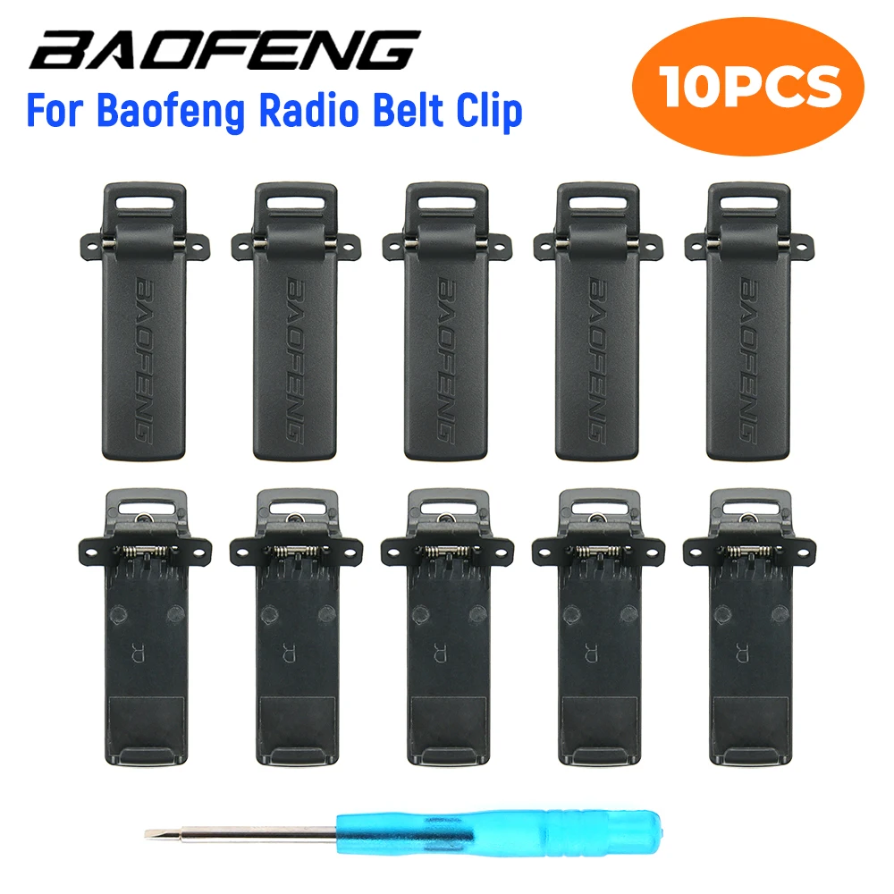 10PCS Original Baofeng Radios UV-5R Belt Clip for BAOFENG UV-5R UV-5RA UV-5RB UV-5RC TYT TH-F8 Ham Radio Walkie Talkie
