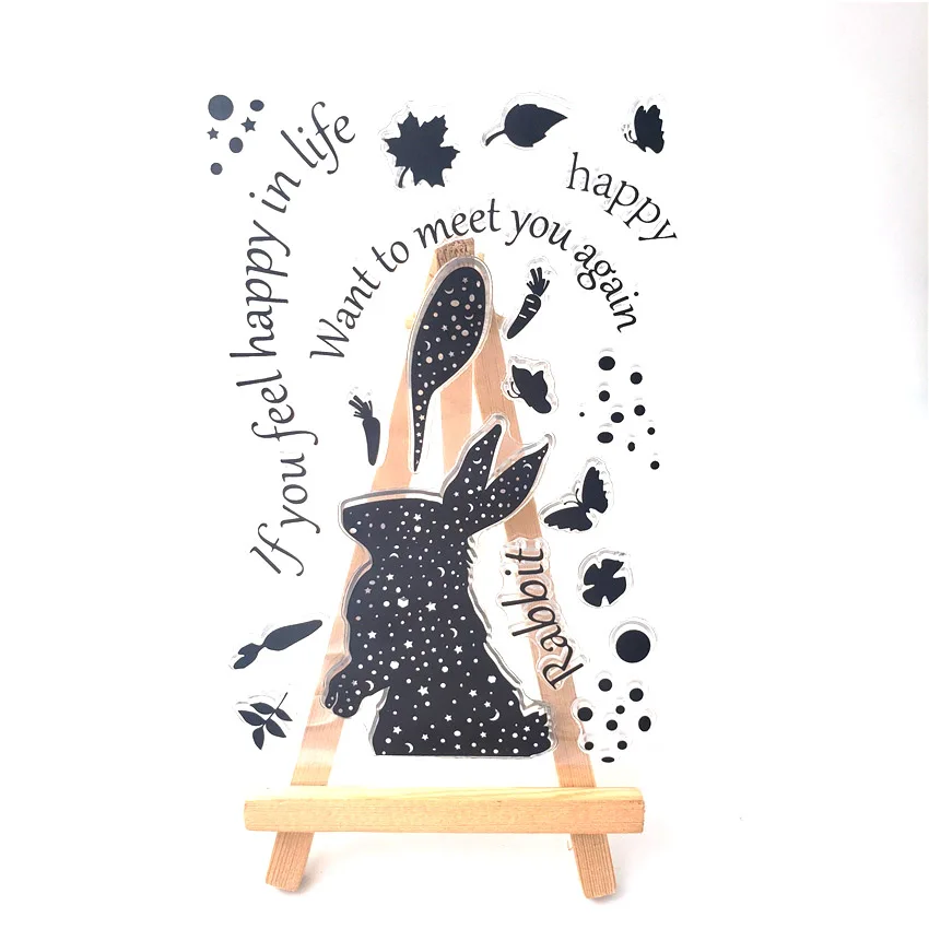 Hot selling Silhouette rabbi alphabet transparent clear stamp / silicone seal roller DIY scrapbook album card production | Дом и сад