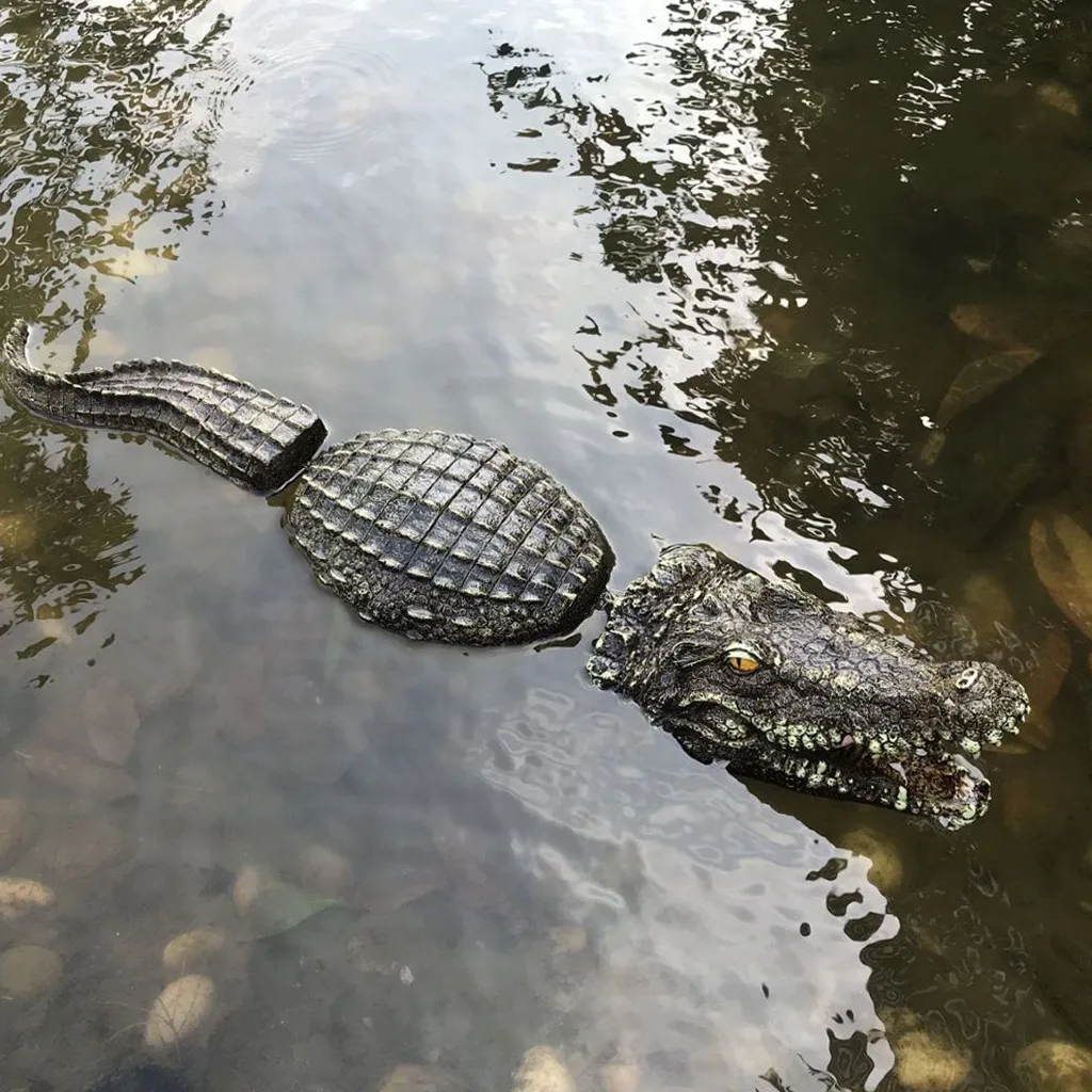 Плавающая голова крокодила водное декодирование сад пруд художественный декор