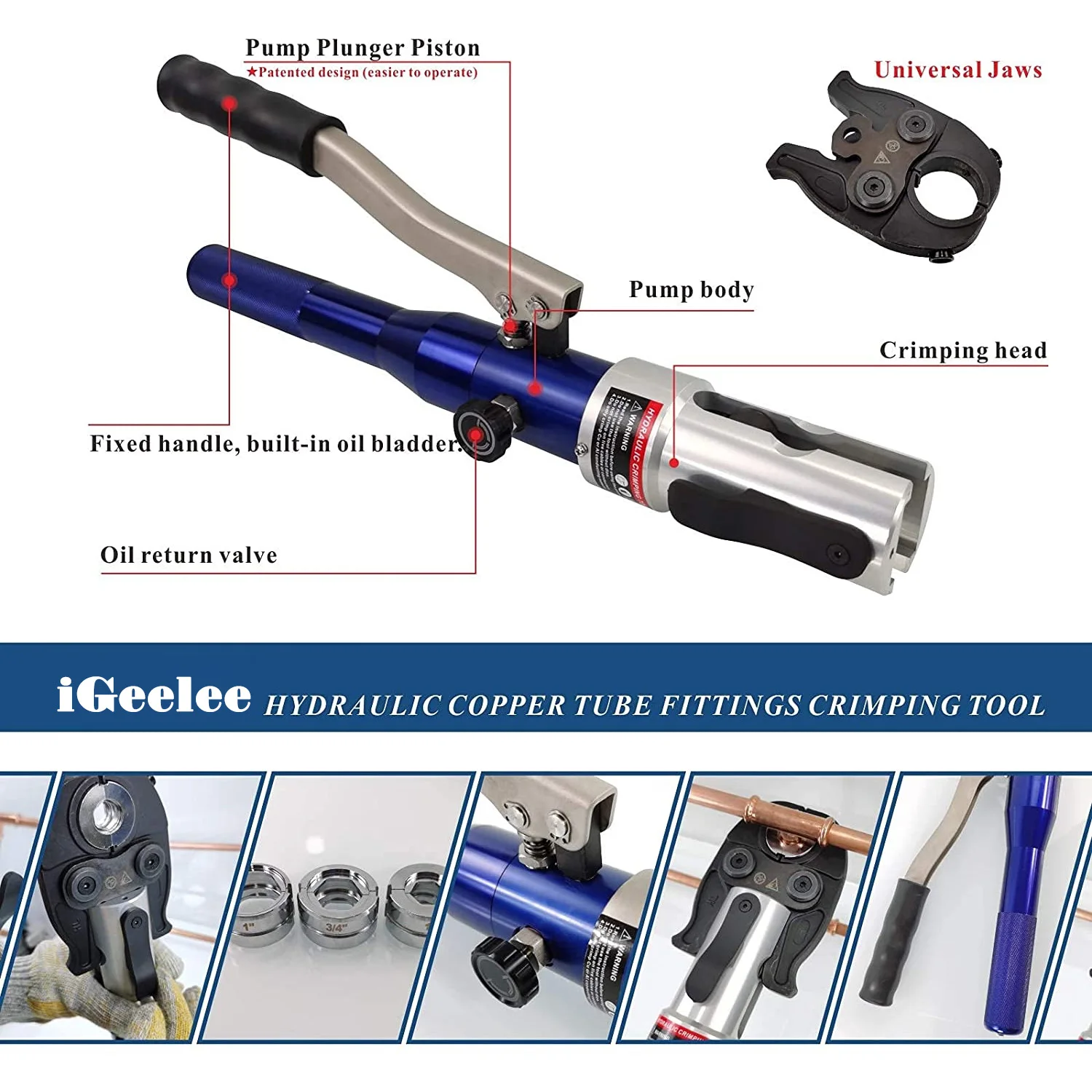 Гидравлический пресс для медных труб инструмент ремонта зажима Pex с