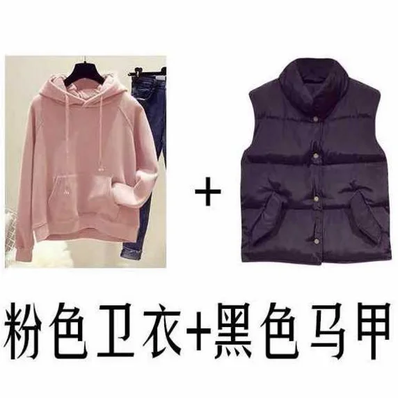 

2020 versatile thickened vest cotton padded jacket stand collar slim student jacket versatile vest small cotton padded female