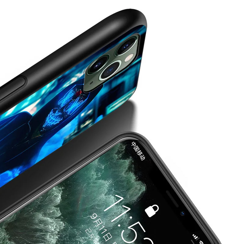 

Smile sadly XX For Apple iPhone 12 11 XS Pro Max Mini XR X 8 7 6 6S Plus 5 SE 2020 Black Cover Phone Case