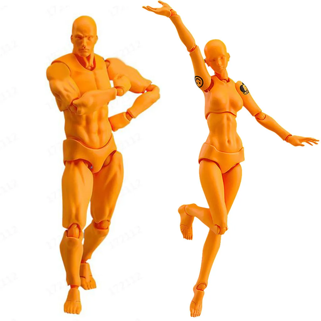 Многофункциональные подвижные фигурки SHFiguarts BODY KUN / CHAN серый/оранжевый цвет Ver ПВХ