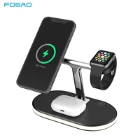 fdgao 3 in 1 magnetic wireless charger 15w fast charging station for iphone 13 12 pro max for apple watch se 6 5 4 3 airpods pro