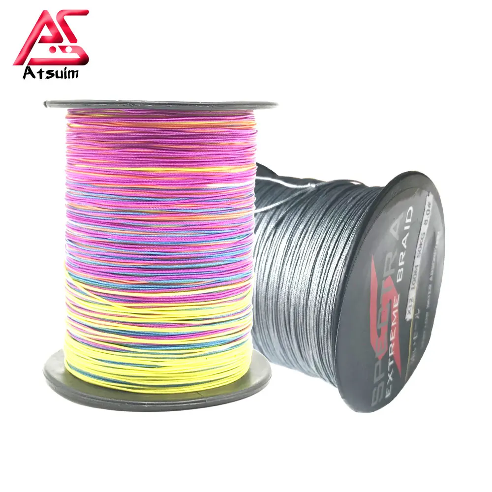 

AS 4 Strands PE Fishing Line Braid 100M Sea Saltwater Fishing Weave 100% Super Power Fishing Tackle PE Braid Line