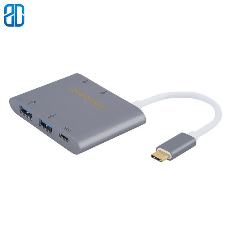 

USB C Hub, USB C Hub with USB C Power Delivery Port and 4 USB 3.0 Adapter, Compatible with Portable Hard Drive ,USB C Devices