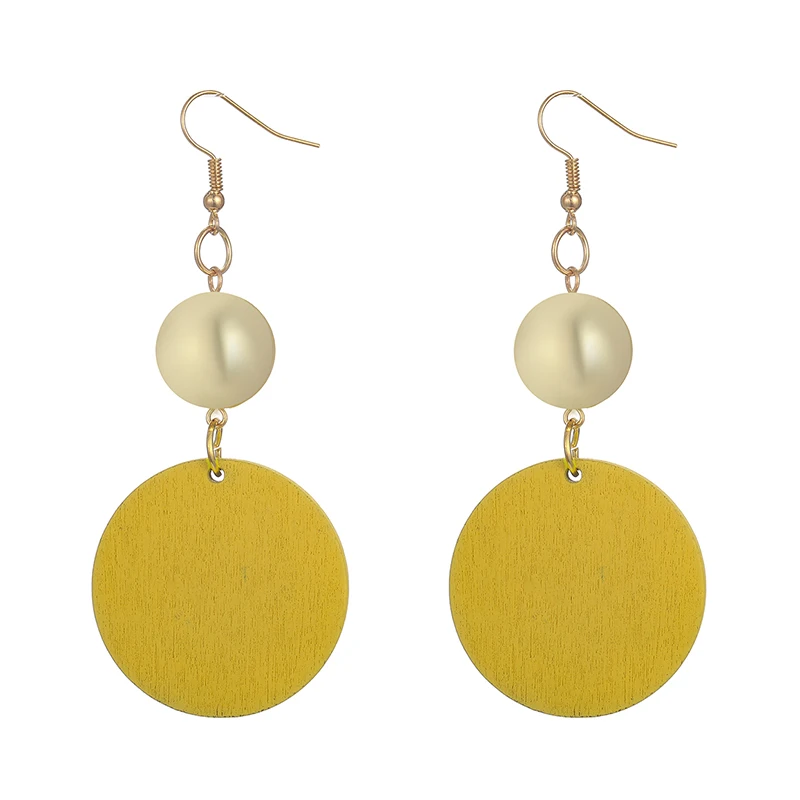 YULUCH этнические африканские круглые натуральные деревянные висячие серьги 2019