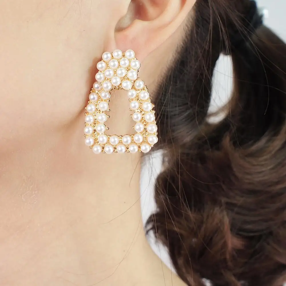 Женские серьги гвоздики с искусственным жемчугом|Серьги-гвоздики| |