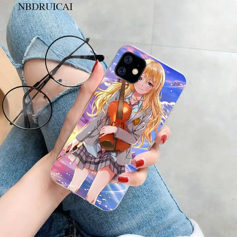 NBDRUICAI ваш ли в апреле мягкий силиконовый черный чехол для телефона iPhone 11 pro XS MAX 8 7 6