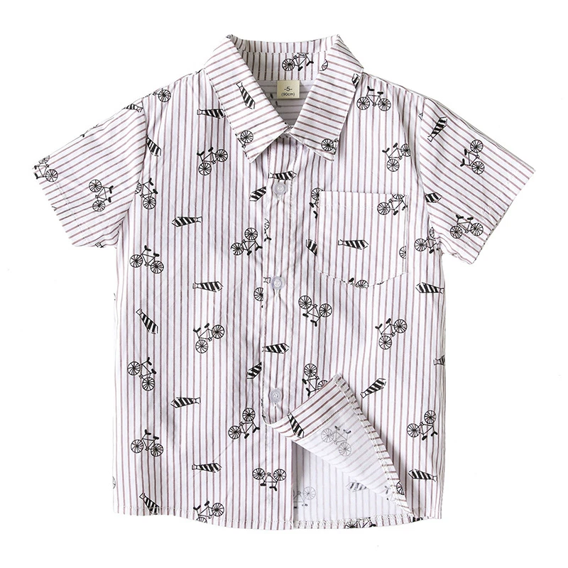 

Kids fashion Shirts bicycle full printed Children Clothing New Summer children Short Sleeve T Shirts Cotton Tops