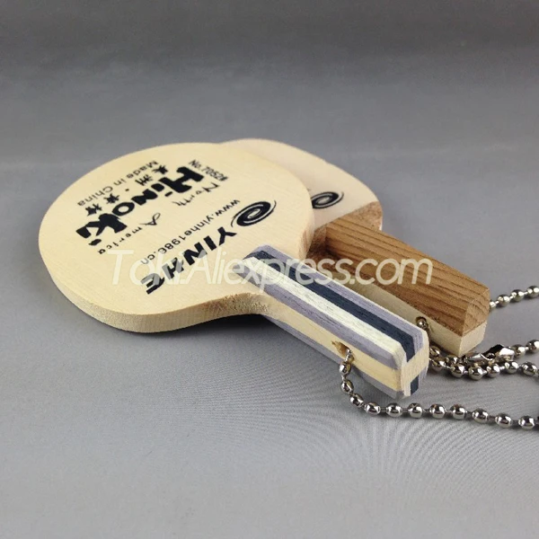 

2x YINHE Mini HINOKI Table Tennis Racket Keychain / Key Chain Pendant Original GALAXY Ping Pong Bat Small Gift / Souvenir