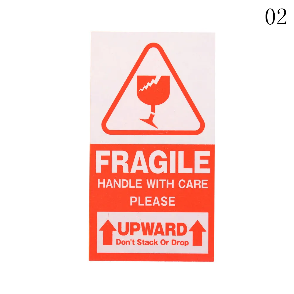 

50pcs/lot Fragile Warning Label Sticker 9x5cm Fragile Sticker Up And Handle With Care Keep Dry Shipping Express Label Stickers