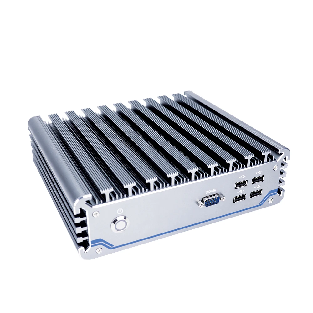 Yanling промышленный безвентиляторный мини ПК Двойной гигабитный Lan AMD Ryzen™V1605B Quad 2