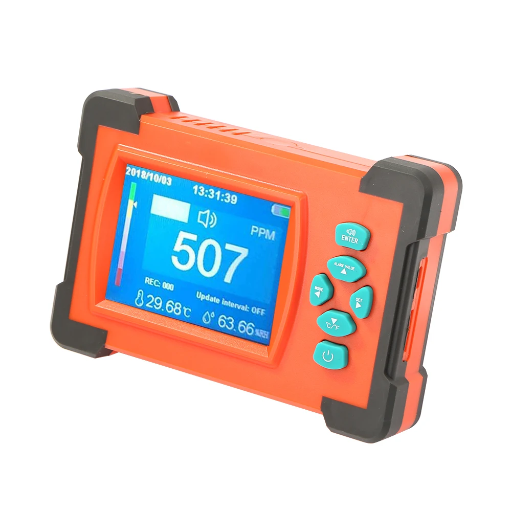 

Rechargeable CO2 Meter Detector Carbon Dioxide Air Quality Detector Analyzer CO2 Monitor Tester Medidor de gases Co2 Meter