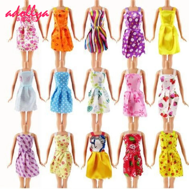 

Adollya Printed Strap Dress 10 Pieces Doll Clothes Accessories For Bjd Sd Small Skirt Beautiful Clothes For Dolls Sent At Random