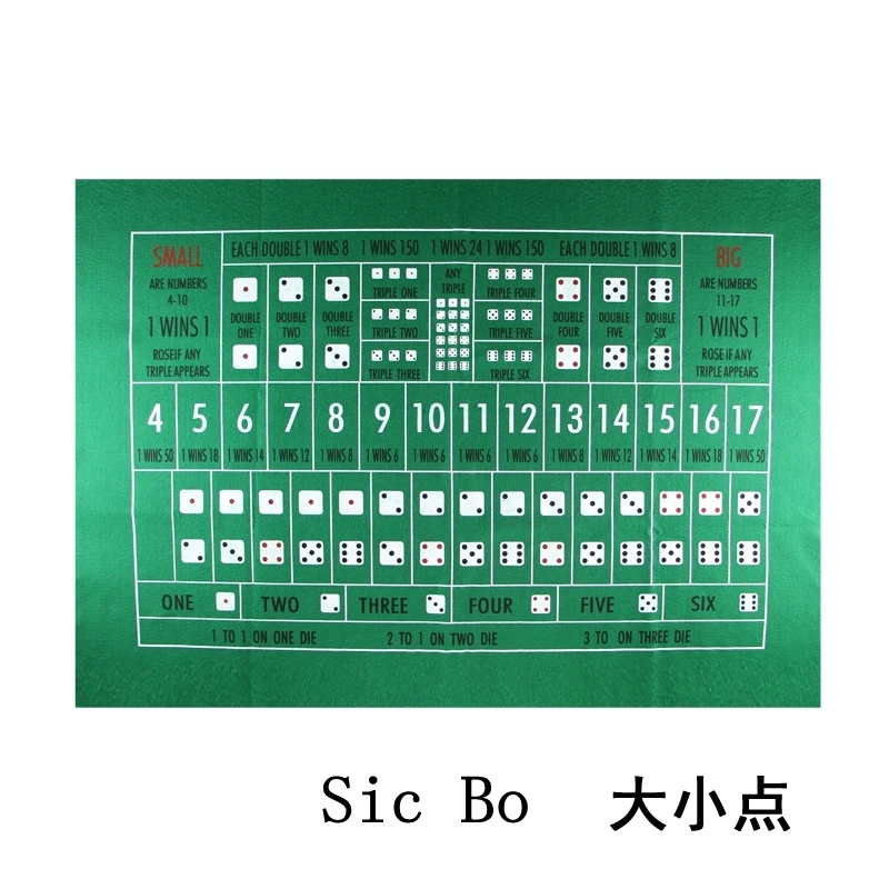 Двухсторонний 60*90 см 5 игроков Baccarat Poker Set Fichas Poker Texas Hold'em покерный стол ткань Fietro войлочная доска ткань