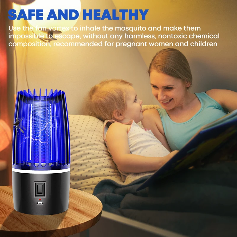 Отпугиватель комаров электронная лампа ловушка для насекомых от и мух офиса