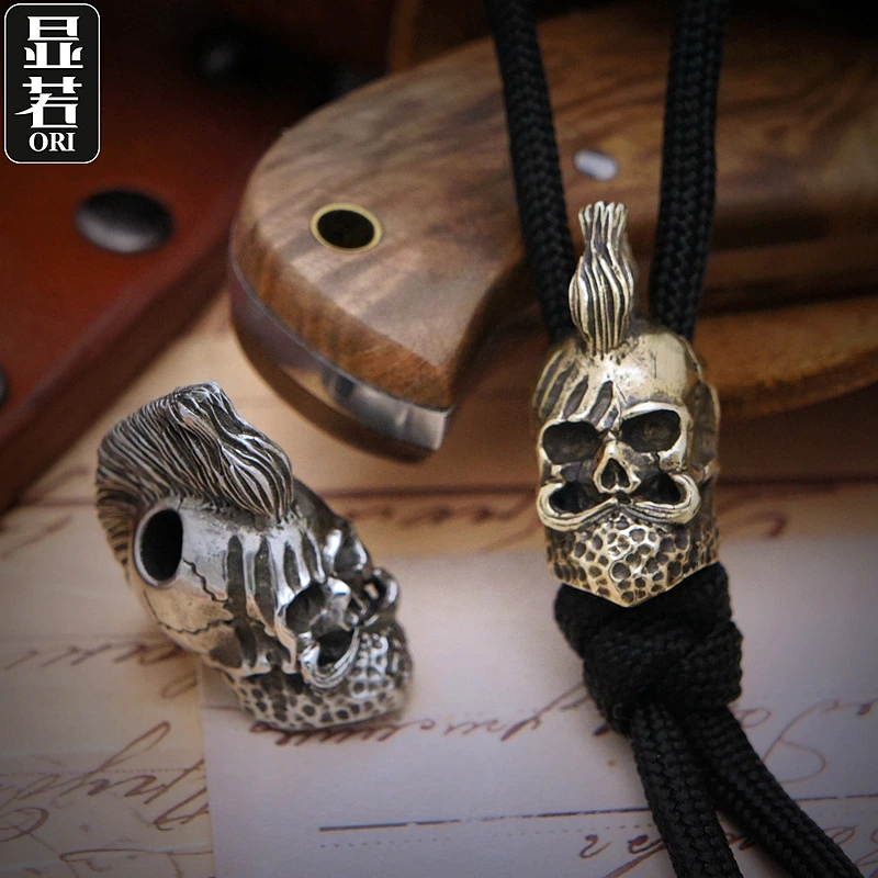 Ручная работа Mohicans EDC нож бусины Зонт веревка подвеска брелок Аксессуары медные