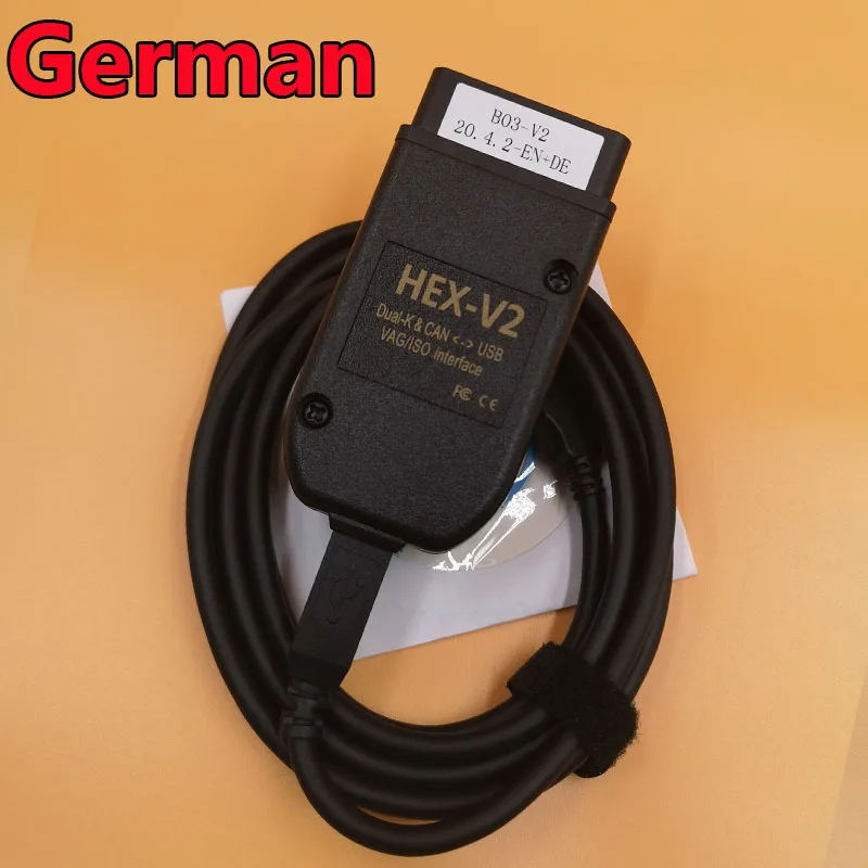 VCDS VAG COM 21 3 VAGCOM HEX V2 USB интерфейс для VW AUDI Skoda Seat немецкий английский ATMEGA162 + 16V8