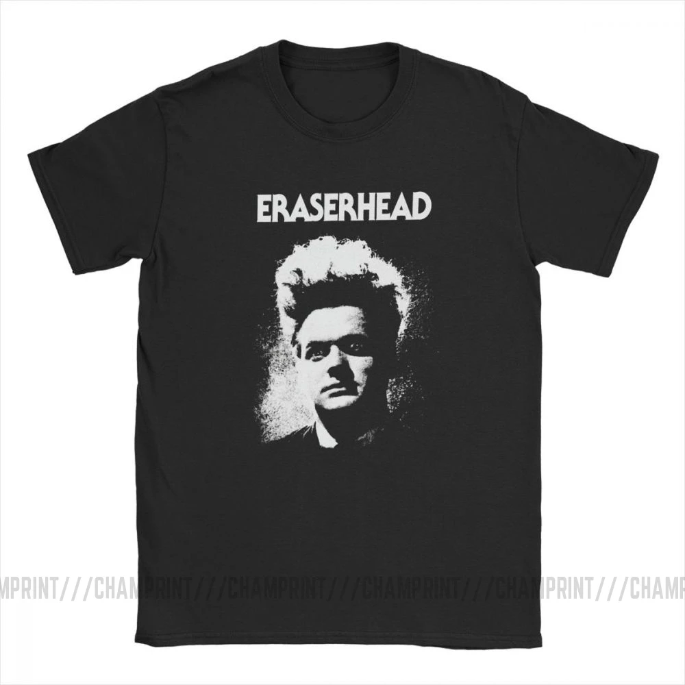 Футболки Eraserhead для мужчин футболка из 100% хлопка с круглым воротником и короткими
