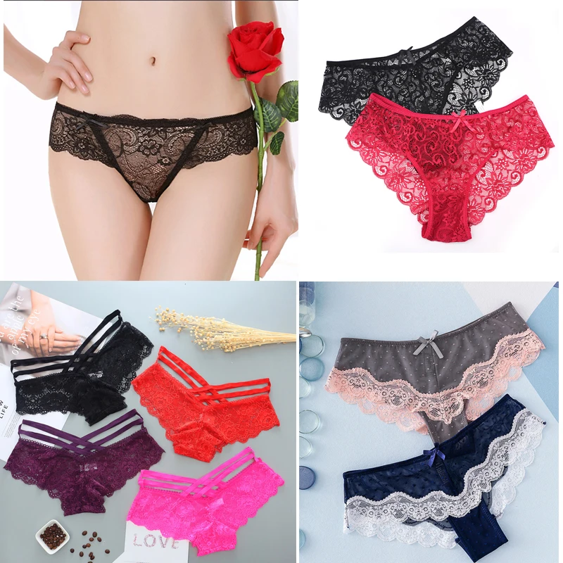 1/2 шт в упаковке сексуальные кружевные трусики для женщин белье! Нижнее белье