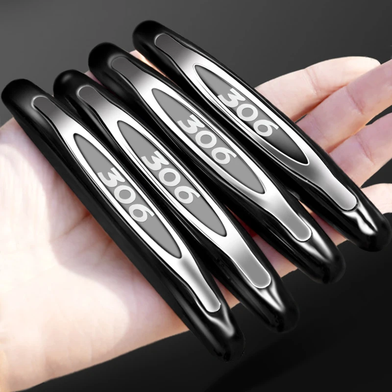 4Pcs Car Door Anti-Collision Bumper Strip Guards Side Edge Protector Sticker For Peugeot 306 car Accessories |