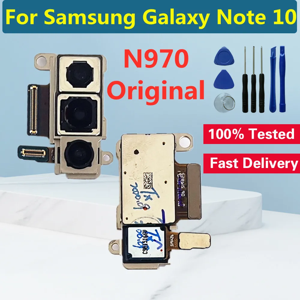 

Оригинальная камера для Samsung Galaxy Note 10 Задняя Основная камера с гибким кабелем для Samsung N970 N970F задняя большая Основная камера Модуль