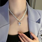 Новинка 2021, жемчужное ожерелье с буквой H, ожерелье с кулоном, индивидуальное ожерелье из сетчатого красного металла, Женское Ожерелье