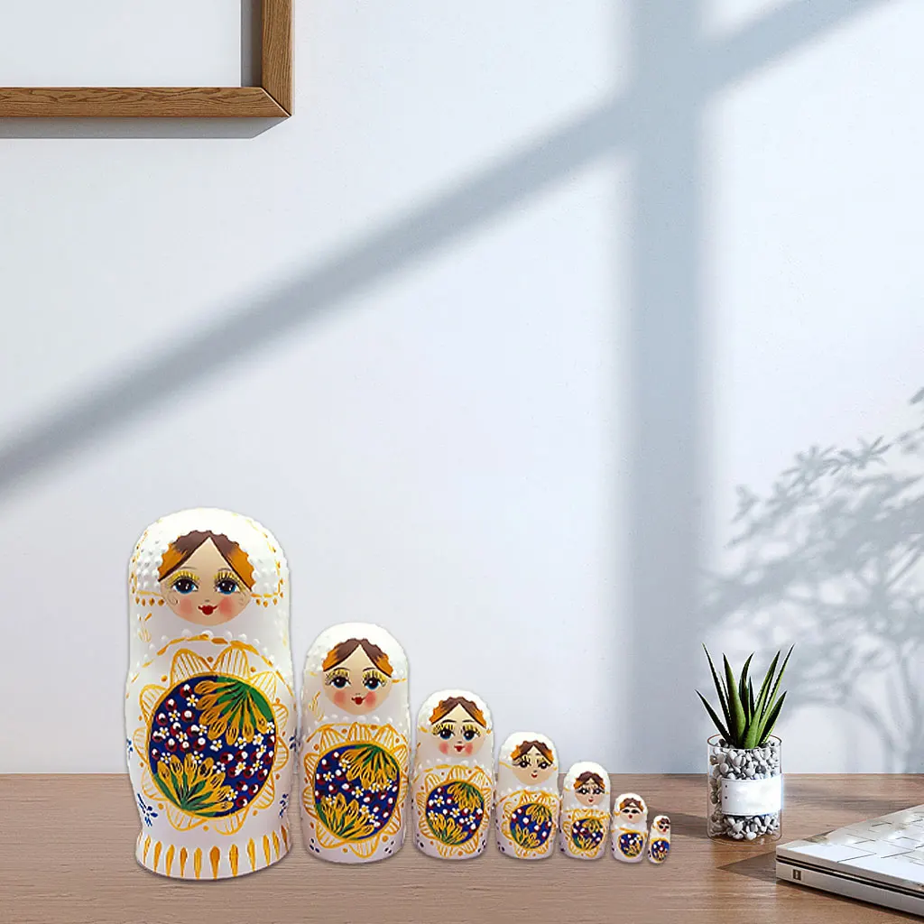 

Matryoshka Dolls Toys Educational Toys Basswood Wooden Dolls Nesting Doll Toys 7 Layers for Birthday Gifts Toddlers Girl