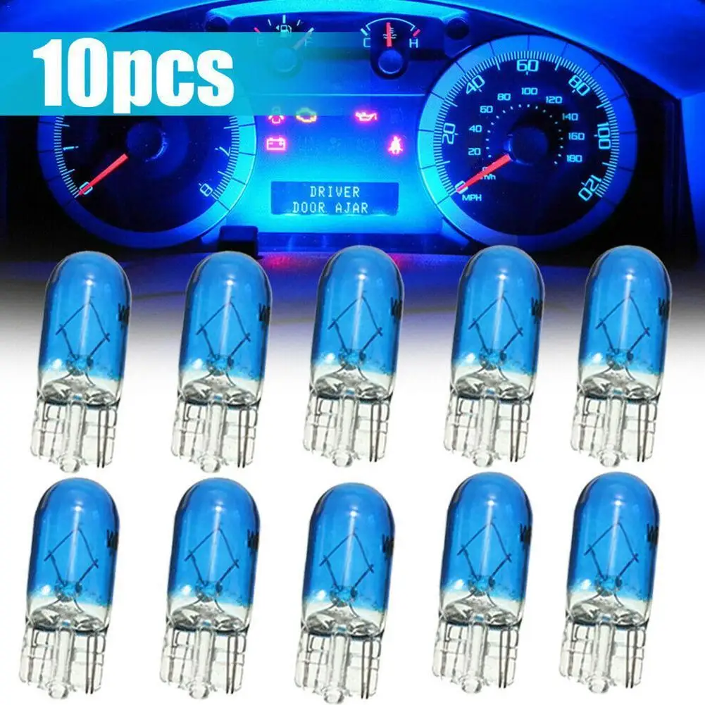 

10pcs Car T10 Halogen w5w 194 168 Wedges 12V 5W Xexon Light 6000K White Light Lamp Lamp Instrument Signal Clearance Reading W0U3