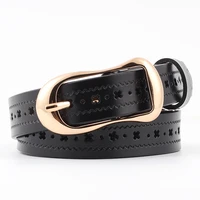 ke meiqi korean hollow belt female thin belt fashion trend student solid color belt leather belt female belt