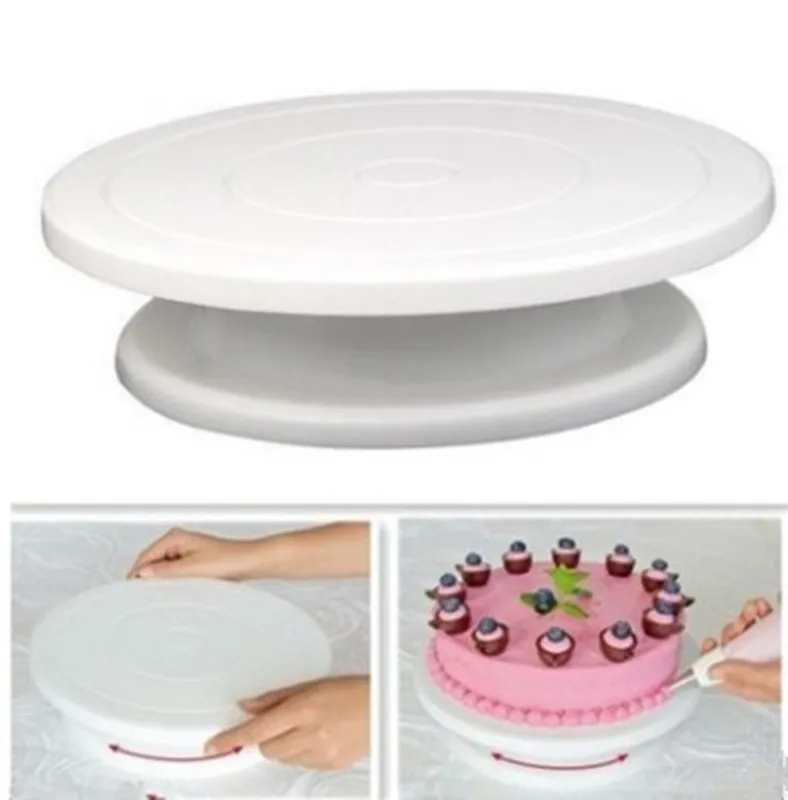 Пластик тарелка для торта поворотный стол вращающийся против скольжения круглый