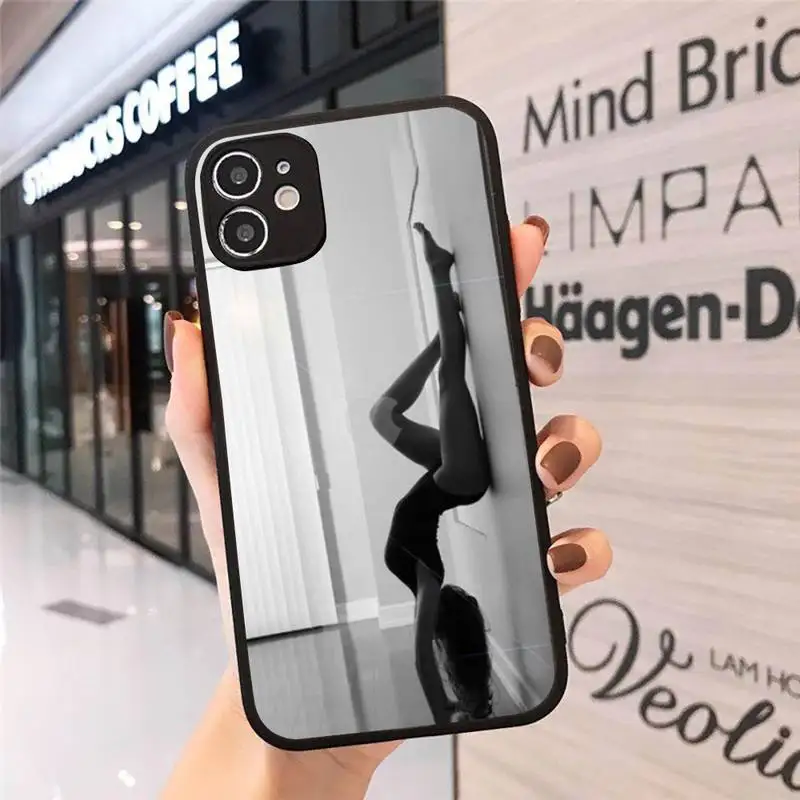 

Beautiful slim sexy woman with yoga figure Phone Case Matte Transparent for iPhone 7 8 11 12 s mini pro X XS XR MAX Plus cover