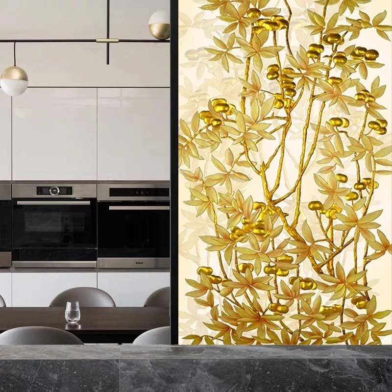 Пленка для окон индивидуального размера наклейки на стекло Арт золотое дерево